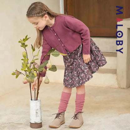 Ensemble 2 pièces robe + cardigan enfant fille - floral -robes et ensembles pour filles, bébés et garcons - MALOBY