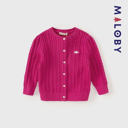 Cardigan basic 100% coton enfant  fille
