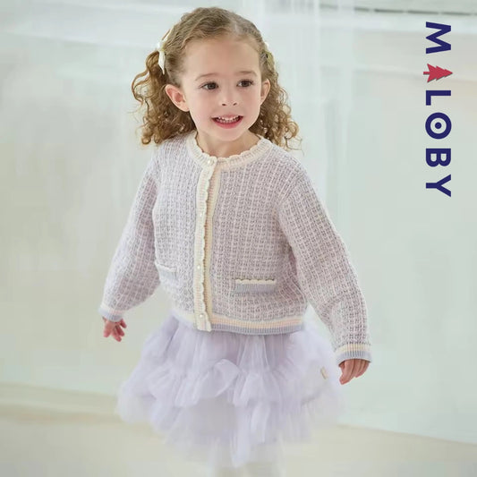 Ensemble style chanel jupe + Cardigan -Violet