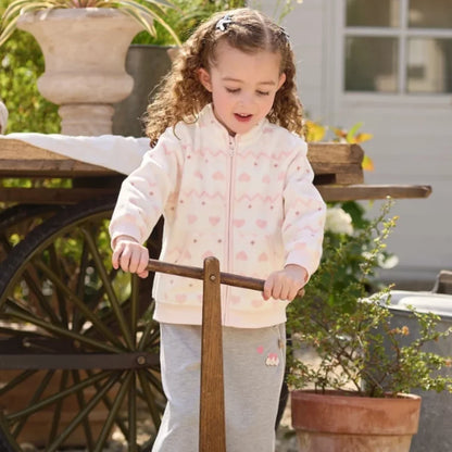 Sweat Polaire à Fermeture Éclair enfant fille -3 Motifs
