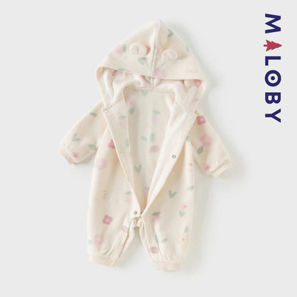 Combinaison longue à capuche motif imprimée