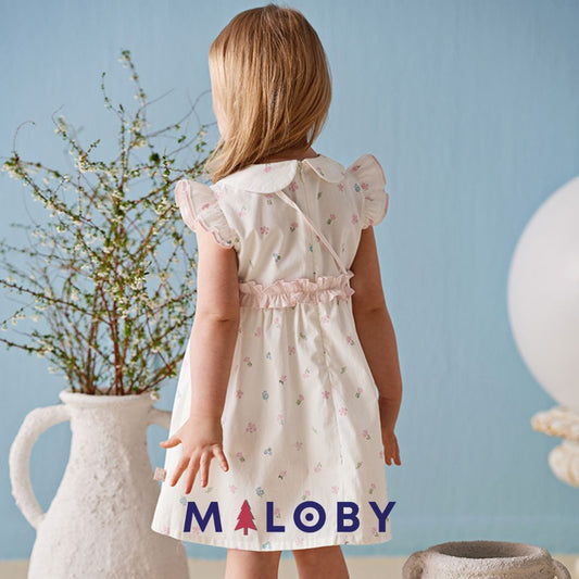 Ensemble Robe +sac petit poisson- Rose imprimé -robes et ensembles pour filles, bébés et garcons - MALOBY