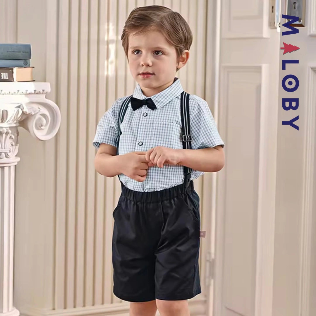 Ensemble cérémonie à 3 pièces enfant garçon- bleu
