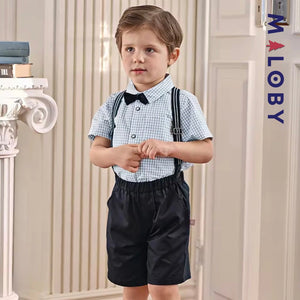 Ensemble cérémonie à 3 pièces enfant garçon- bleu