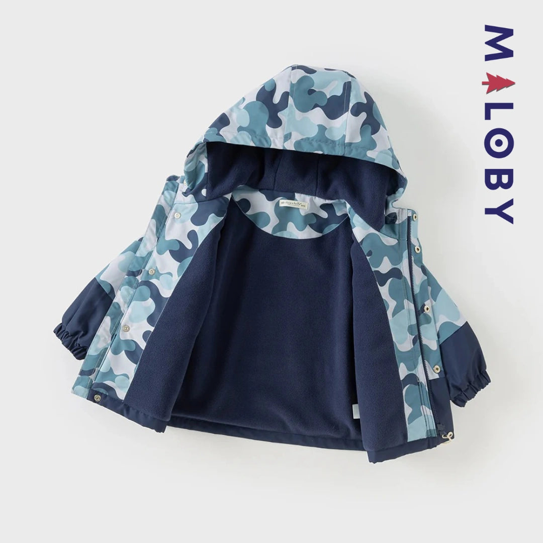 Coupe vent doublée et imperméable enfant garçon- Bleu