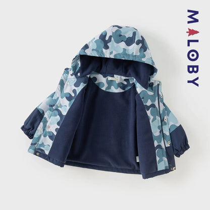 Coupe vent doublée et imperméable enfant garçon- Bleu