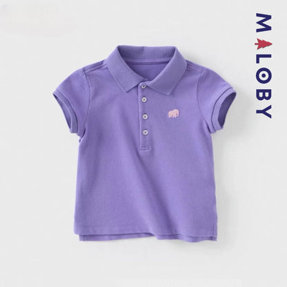 T-shirt polo d'Eté manches courtes enfant fille -Rose/Violet