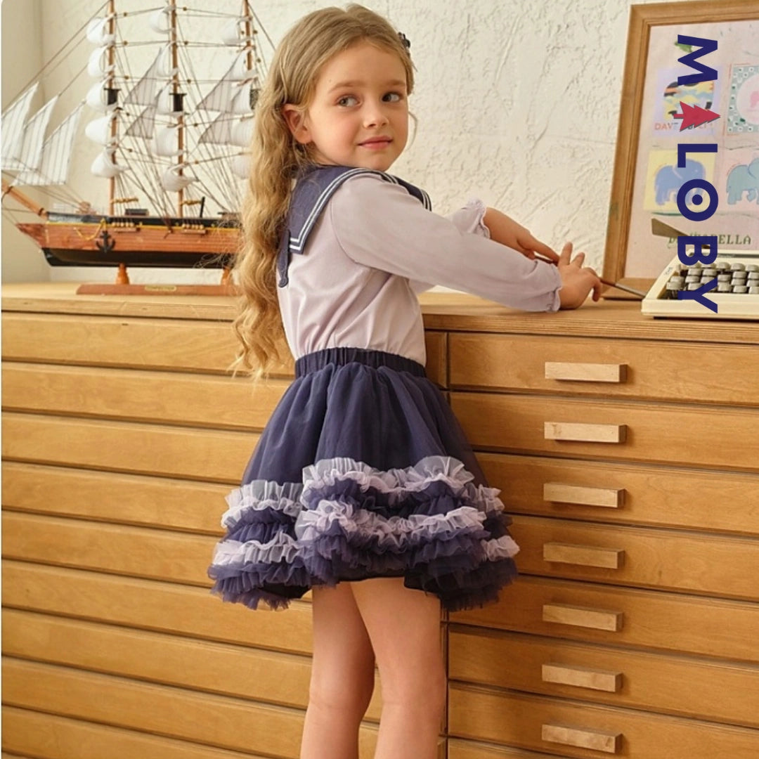 Ensemble Kuromi t-shirt manches longues +jupon enfant fille -violet