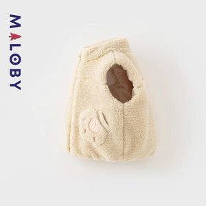 Veste sans maches en sherpa enfant fille -beige -robes et ensembles pour filles, bébés et garcons - MALOBY