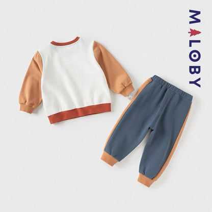 Ensemble sport sweat-shirt+ jogging enfant garçon -Beige -robes et ensembles pour filles, bébés et garcons - MALOBY