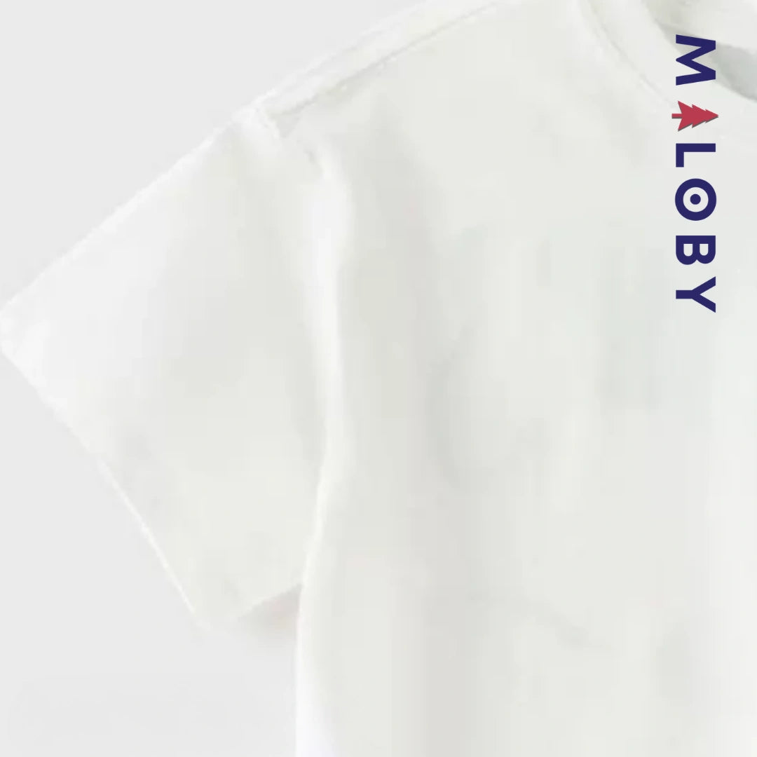 T-shirts antibactériens et anti-acariens motif Disney enfant fille- Blanc