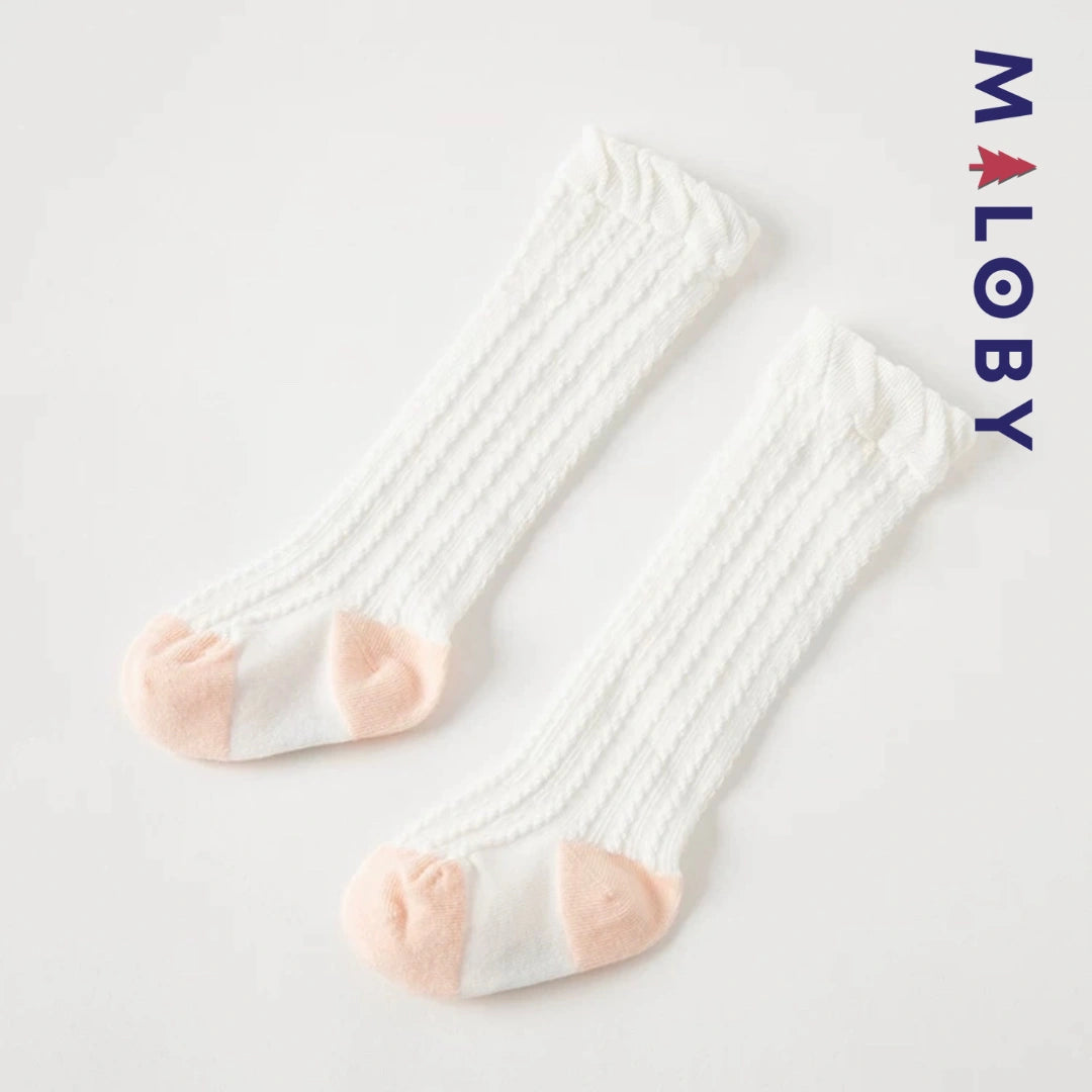 Paire de chaussettes hautes ajourées - Fille -robes et ensembles pour filles, bébés et garcons - MALOBY