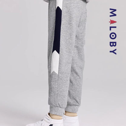 Jogging garçon - gris -robes et ensembles pour filles, bébés et garcons - MALOBY