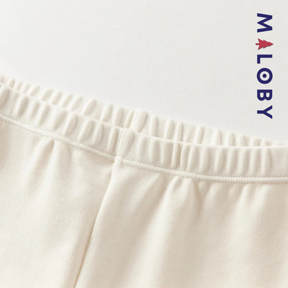 Legging à volants enfant fille - blanc/gris -robes et ensembles pour filles, bébés et garcons - MALOBY