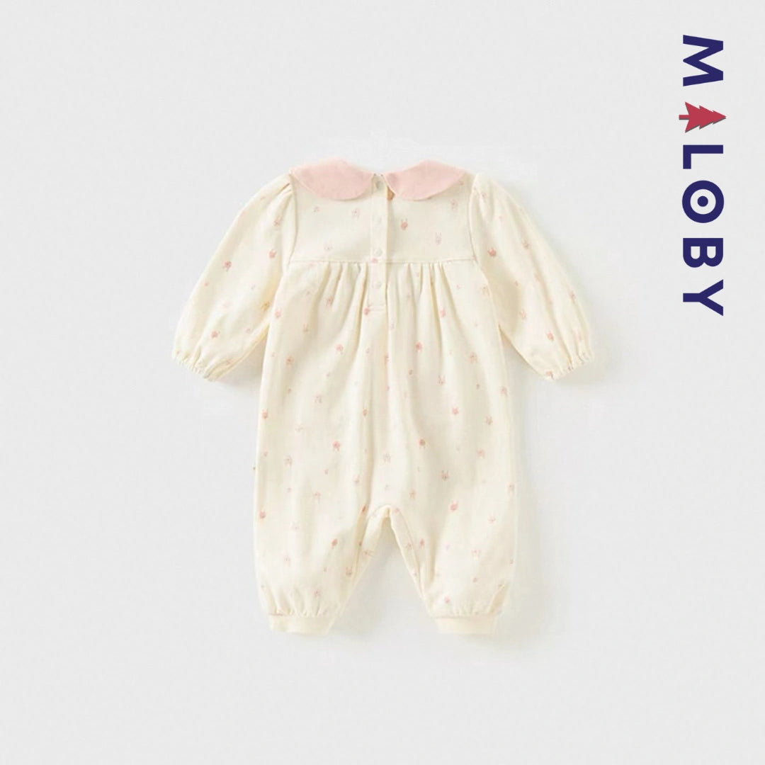 Combinaison longue motifs imprimés enfant fille- Rose