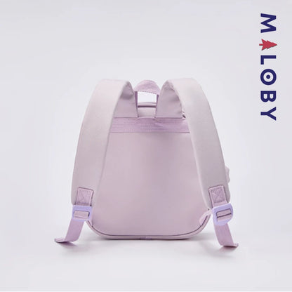 Sac à dos maternelle motif fantaisie enfant fille et garçon - violet/noir