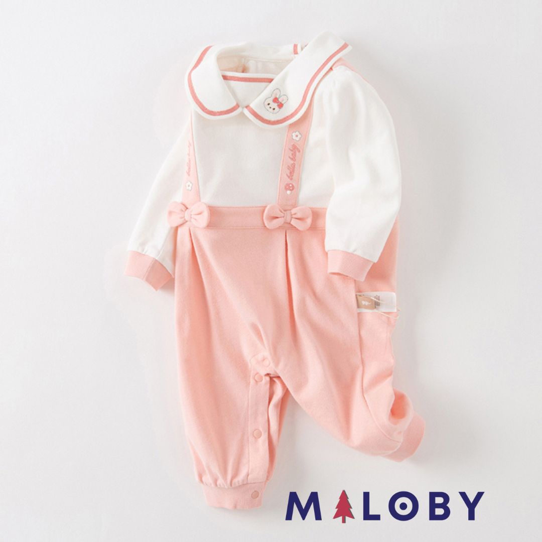 Combinaison longue Bébé fille -Rose -robes et ensembles pour filles, bébés et garcons - MALOBY