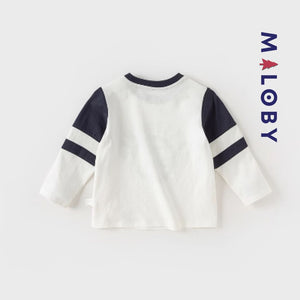 Ensemble salopette + T-shirt enfant Garçon - Blanc/marine