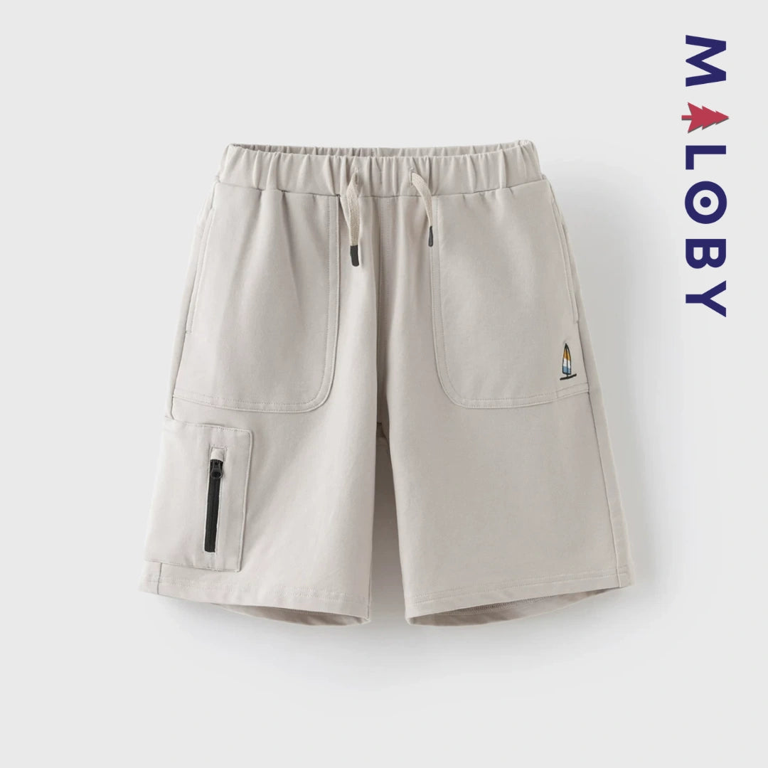 Short sport enfant garçon -Kaki clair