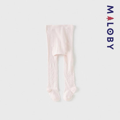 Collant épais motif papillon enfant fille -Rose