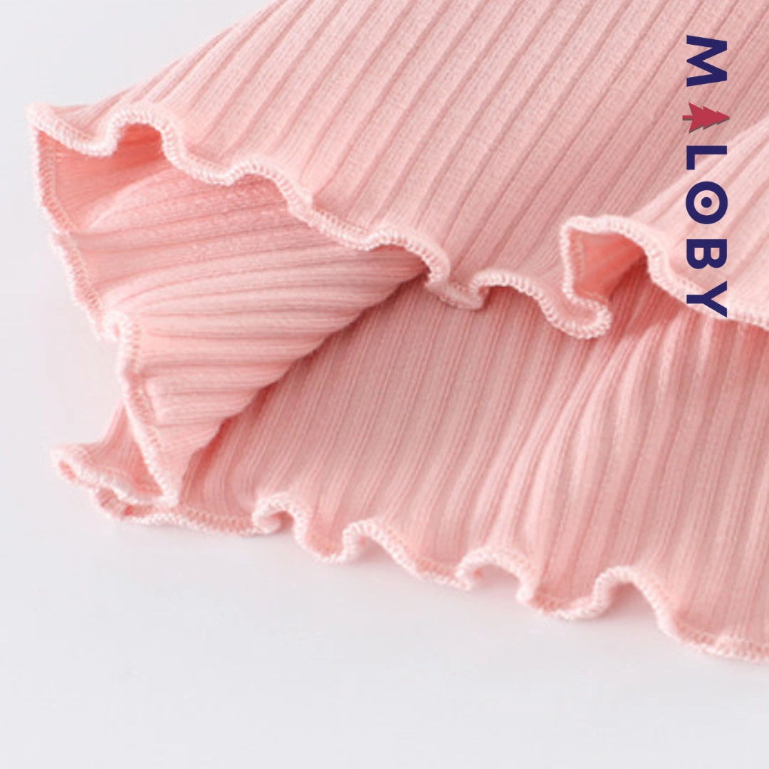 Pull en maille manches longues enfant fille- Rose/Gris/Blanc