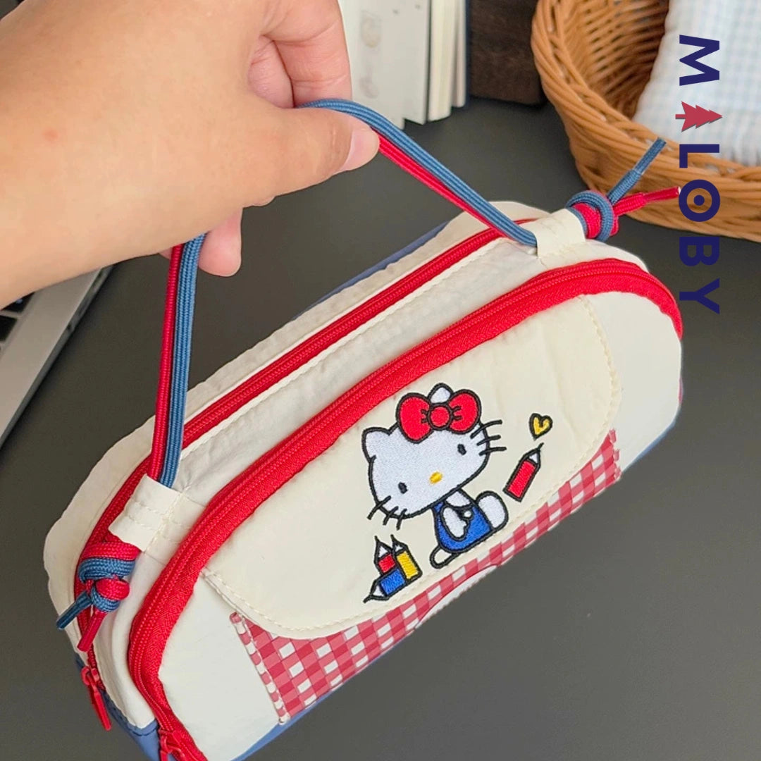 Trousse à crayon motif hello Ketty- Rouge