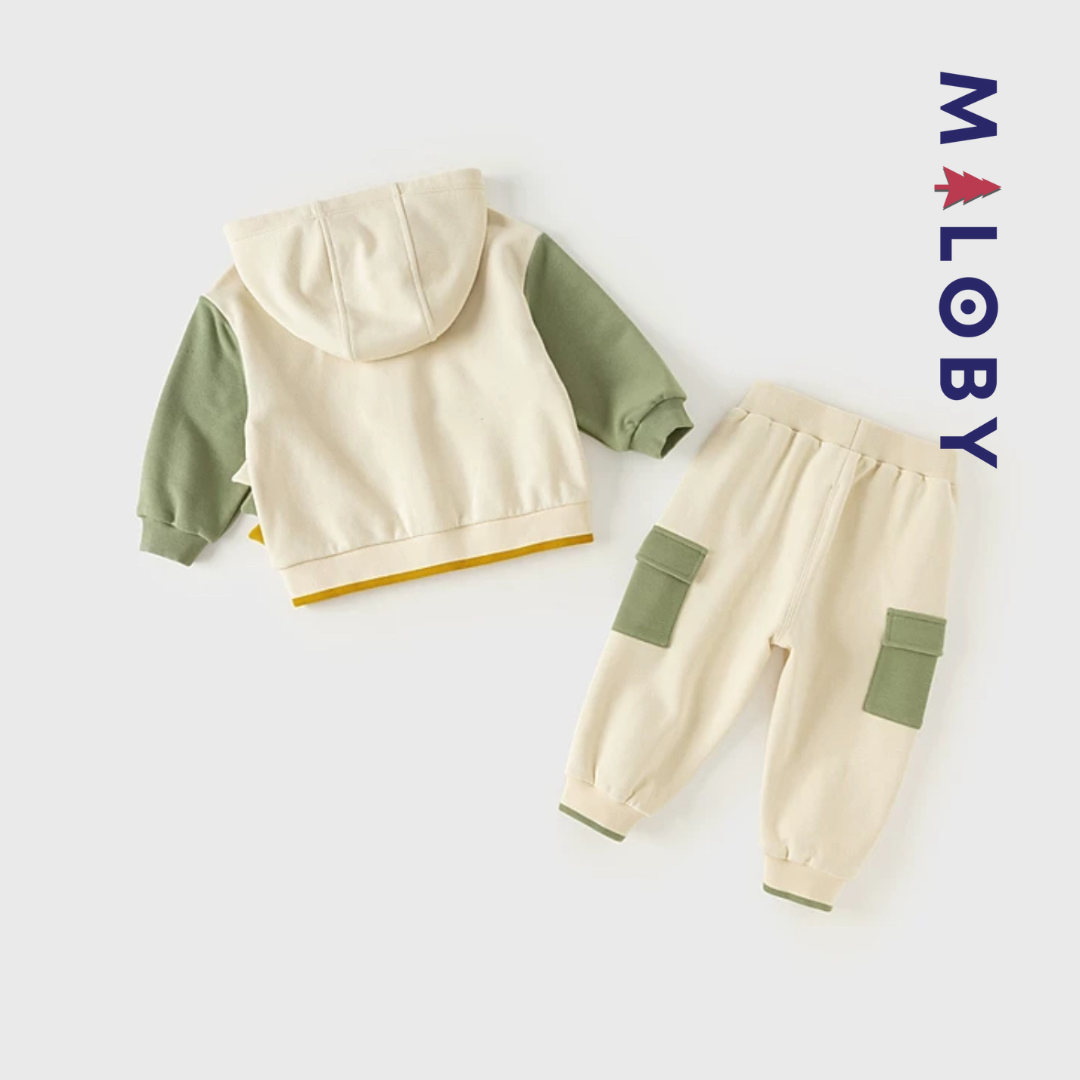 Ensemble Jogging 2 pièces Bicolore- Garçon -robes et ensembles pour filles, bébés et garcons - MALOBY