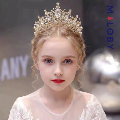 Couronne dorée pour fille -robes et ensembles pour filles, bébés et garcons - MALOBY