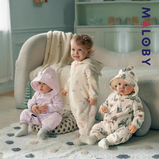 Combinaison longue à capuche motif imprimée