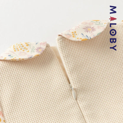 Robe habillée à boléro intégré enfant fille- Beige