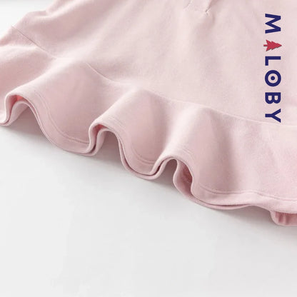 Ensemble 2 pièces blouse + Legging enfant fille- Rose