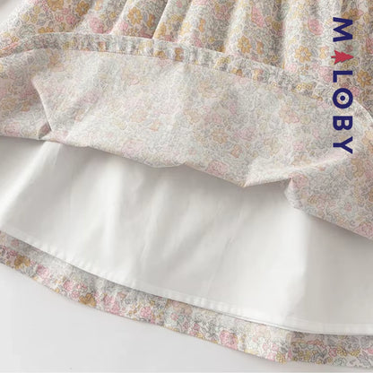 Robe fleurie manches longues enfant fille -Floral