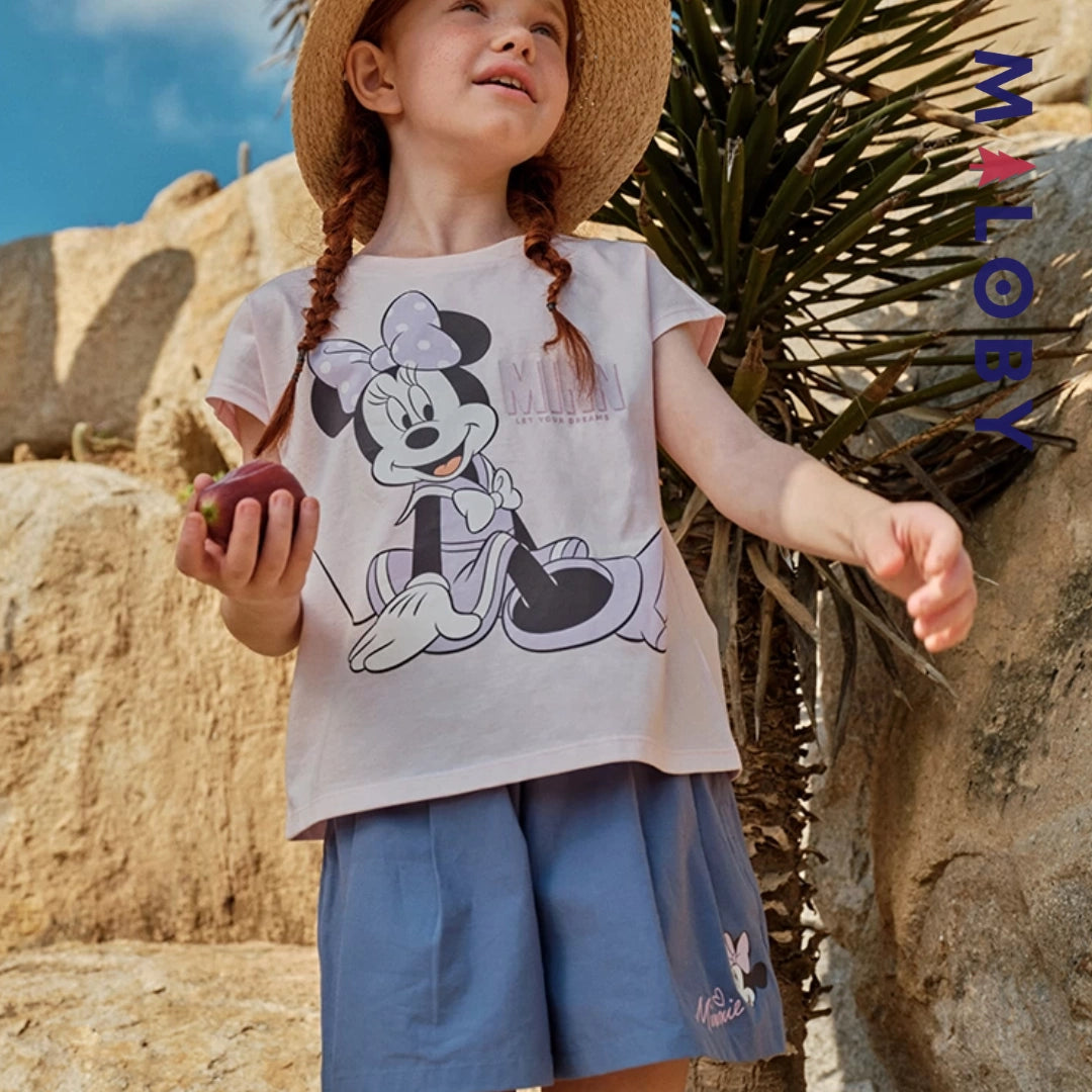Ensemble 2 pièces T-shirt+short enfant fille -Rose