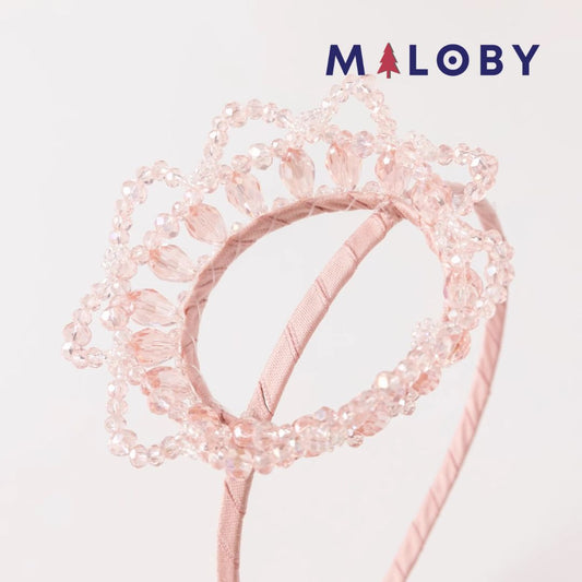 Couronne perlée - Rose -robes et ensembles pour filles, bébés et garcons - MALOBY