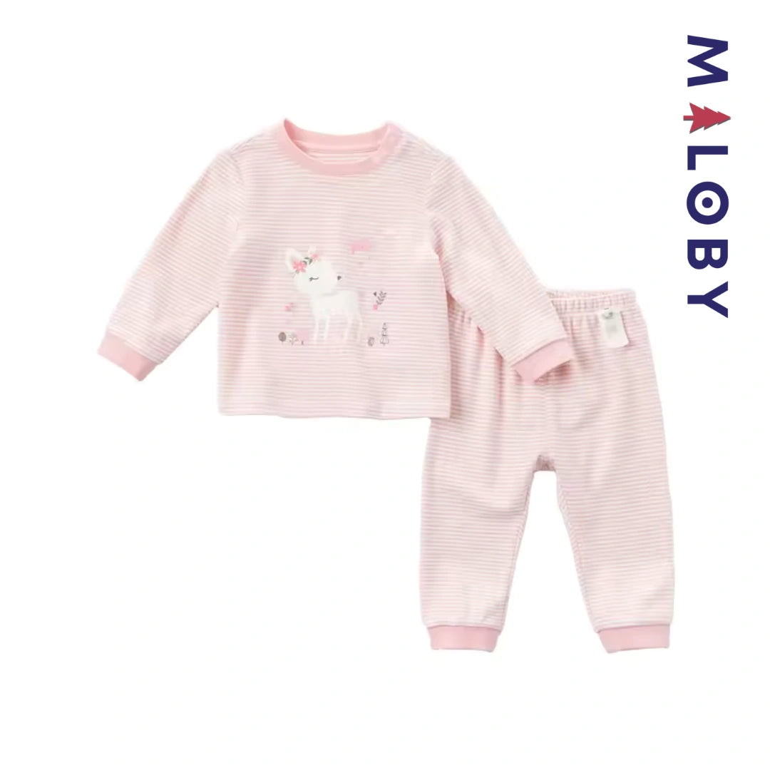 Pyjama 2 pièces manches longues enfant fille -robes et ensembles pour filles, bébés et garcons - MALOBY