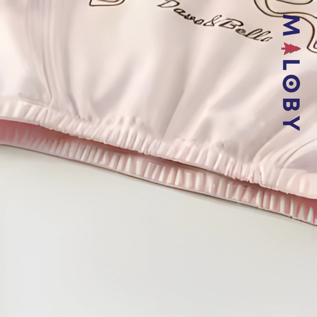 Ensemble Sweat +jupe plissée en molleton enfant fille- rose