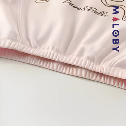 Ensemble Sweat +jupe plissée en molleton enfant fille- rose