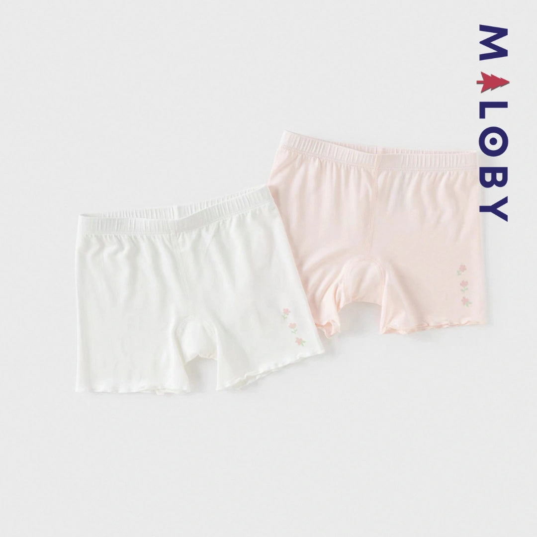 Leggings-short antibactériens enfant fille -Beige/Rose