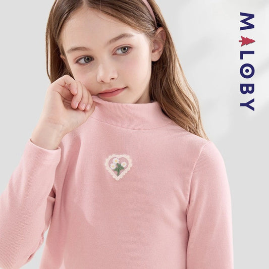 Pull en maille manches longues enfant fille - Rose