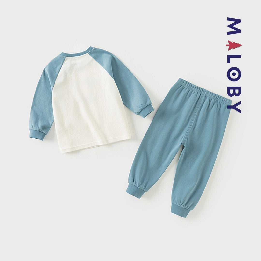 Ensemble pyjama 2 pièces enfant garçon - Bleu -robes et ensembles pour filles, bébés et garcons - MALOBY