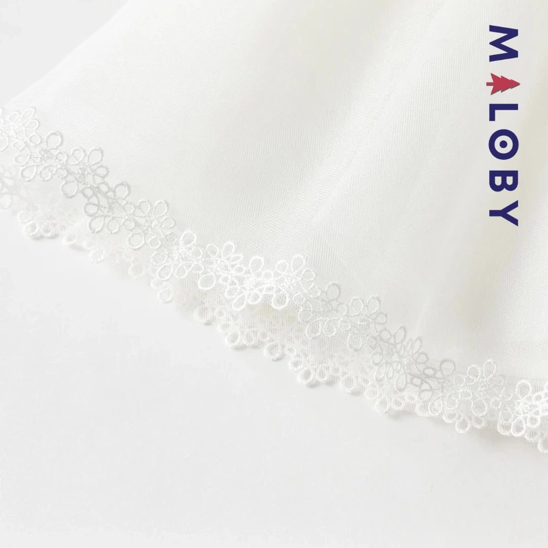 Robe haute couture de cérémonie enfant fille -Blanc