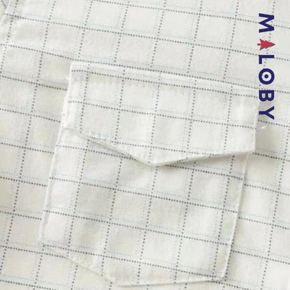 Ensemble cérémonie pantalon+ chemise à carreaux enfant garçon -Bleu -robes et ensembles pour filles, bébés et garcons - MALOBY