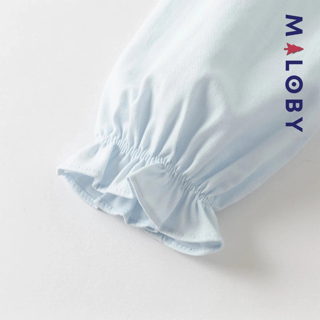 Robe à carreaux effet 2 en 1 enfant fille- bleu -robes et ensembles pour filles, bébés et garcons - MALOBY