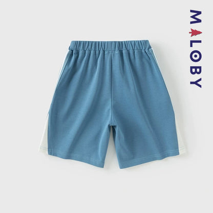 Ensemble été 2 pièces antibactérien enfant garçon -Bleu