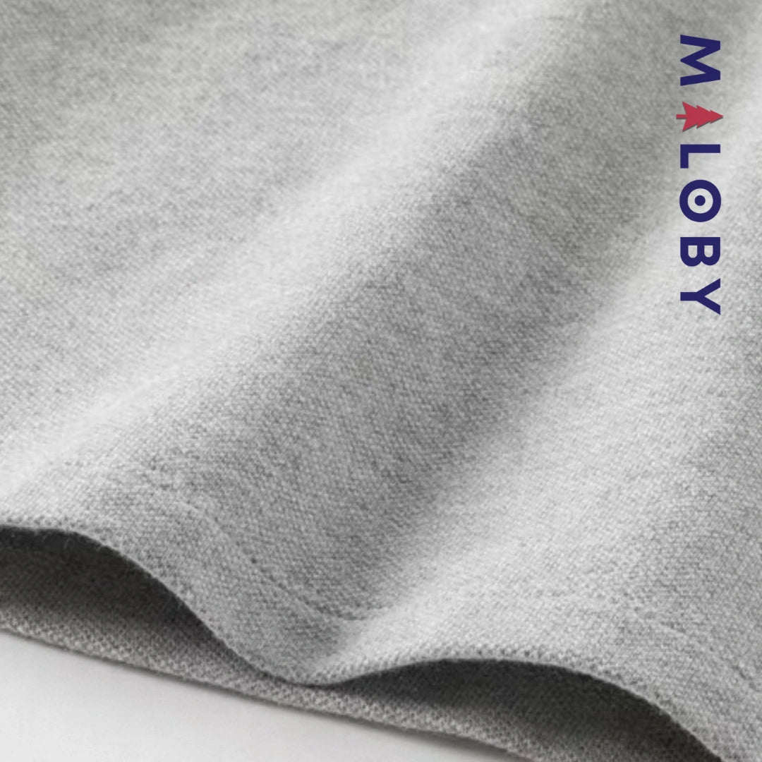 Polo colorblock manches longues enfants garçon -Gris -robes et ensembles pour filles, bébés et garcons - MALOBY