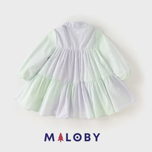 Robe chemise tissu Drapé - Fille -robes et ensembles pour filles, bébés et garcons - MALOBY