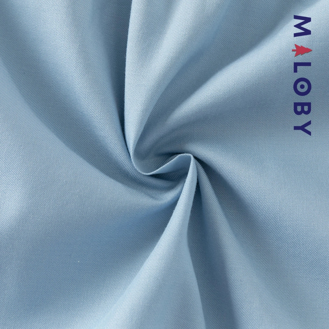 Robe été bi-matière effet 2 en 1 enfant fille- Bleu