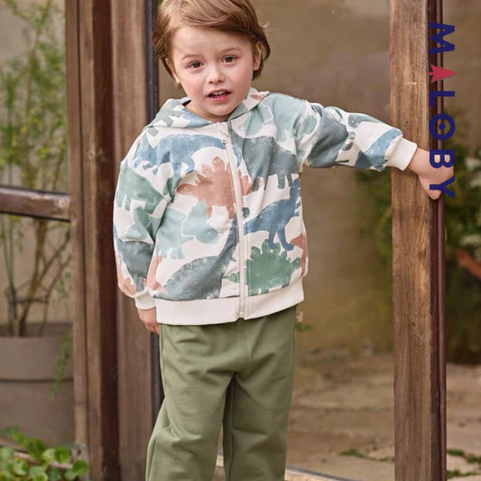 Ensemble jogging 2 pièces motifs fleuris enfant garçon- Vert -robes et ensembles pour filles, bébés et garcons - MALOBY