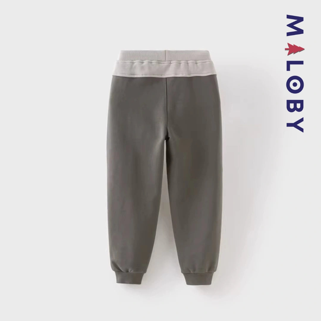 Pantalon jogging avec poches à rabat sport enfant garçon -Gris -robes et ensembles pour filles, bébés et garcons - MALOBY