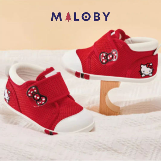 Chaussons premiers pas Bébé Fille- Rouge -robes et ensembles pour filles, bébés et garcons - MALOBY